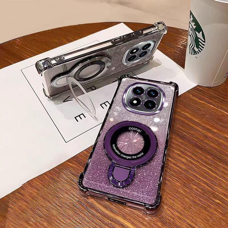 For Infinix Note 50 Note50 50X 50S Hot 50 Pro Plus Pro+ 50i Shockproof Phone Case Glitter Magnetic Bracket Holder Bracelet Cover