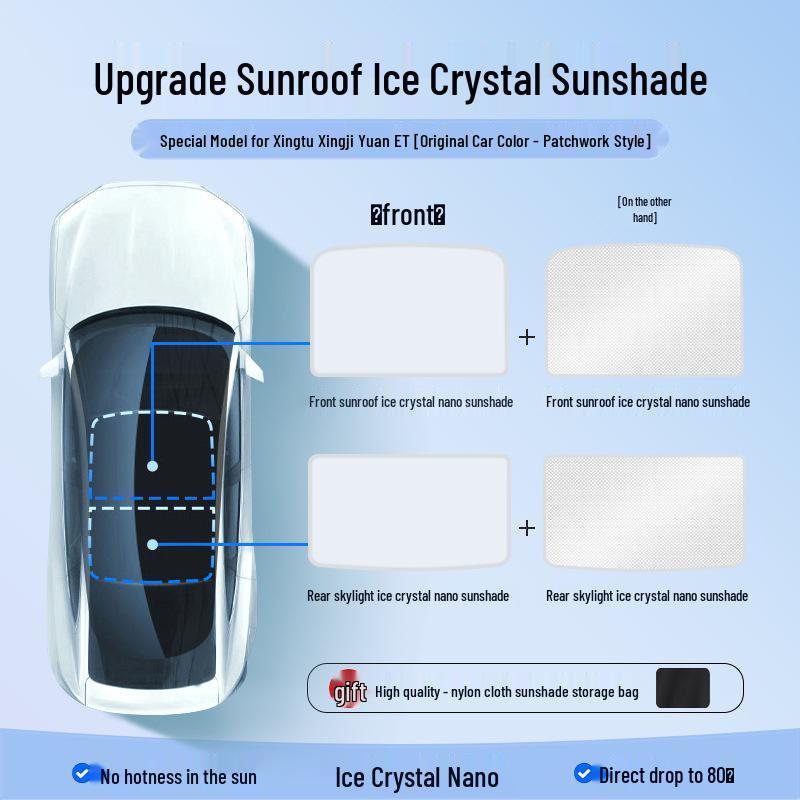 2024 Chery Xingji Era ET Sunroof Sunshade: Heat Insulation & Sun Protection Car Roof Canopy Accessories