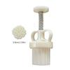Plastic Mooncake Moulds Pastry Mold Mooncake Baking Tools Flower Shaped ABS Material Mooncake Stamps for Festival Baking