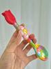 Deulkkot Ceramic Tulip Rainbow Flower Spoon