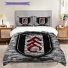 Fulham F.C Muster Bettwäsche Steppbett Set Bettbezug Kissenbezug Heimdekoration Geburtstagsgeschenk (1 Bettbezug + 2 Kissenbezüge, ohne Füllung)