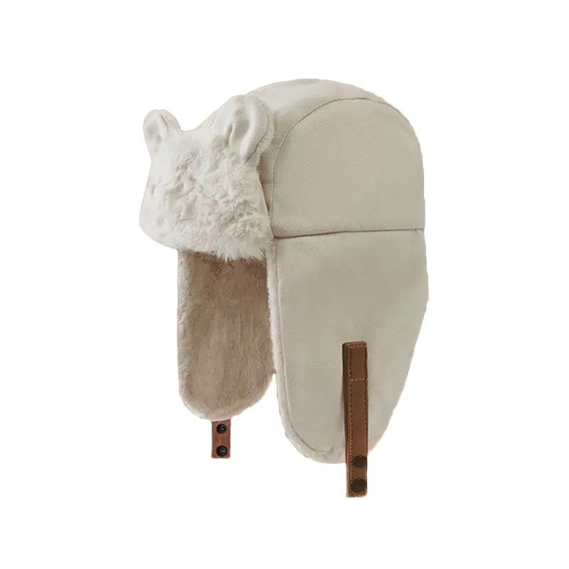 Japanese Cute Cartoon Lei Feng Hat for Women with Autumn and Winter Plus Velvet Warm Cycling Ear Protection Hat Outdoor Ski Hat Men