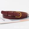Vintage Leather Belt Women Versatile Decorative Waistband Casual Jeans Strap