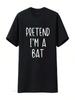 Unisex Pretend Bat Costume Halloween Lazy Easy T Shirt Black 3X Large Vintage Washed Unisex Streetwear Soft Designer Clothes