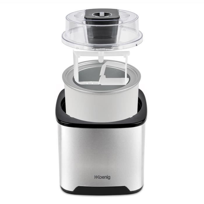 Sorbetière HKOENIG - SRB80 - Capacité 2 L - Préparation rapide: 30 à 40 min - 12W