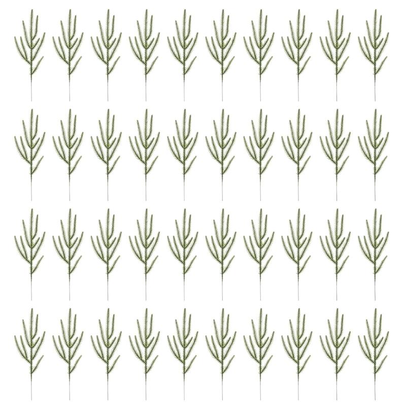 

Artificial Christmas Greeneries Realistic Pine Stems User Friendly Materials Safe For Kids Pet Flexible Arrangement зелёный