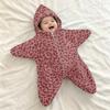 Infant Flannel Swaddle Blanket with Leopard and Polka Dot Print and, Sleep Sack Wrap, Cozy Travel Swaddle for Outdoor Use