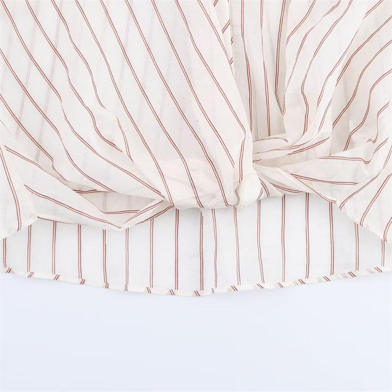 European & American Style Women's Casual Fashion Metal Line Pattern Shirt