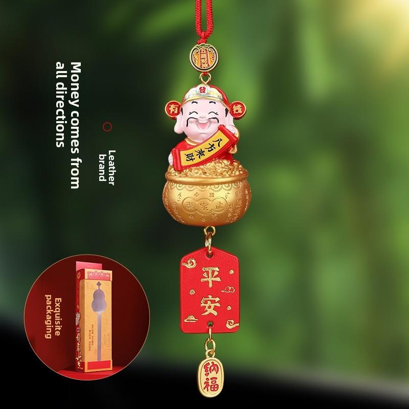 Traditional Car Ornament Resin Lucky Prosperity Wealth Gift For Vehicle Interior Decor
