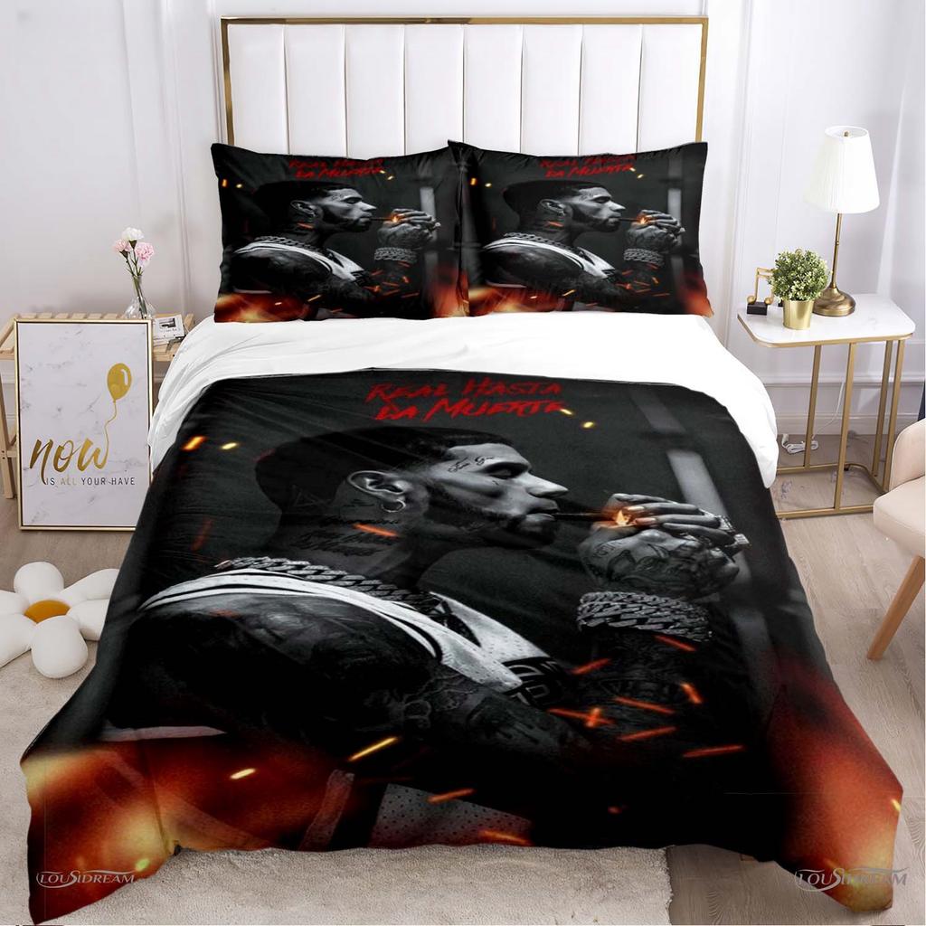 Anuel AA Rapper Hip Hop Singer All Season Duvet Cover Bedding Set Soft Quilt Cover and Pillowcases Teen Single_Double_Queen_King