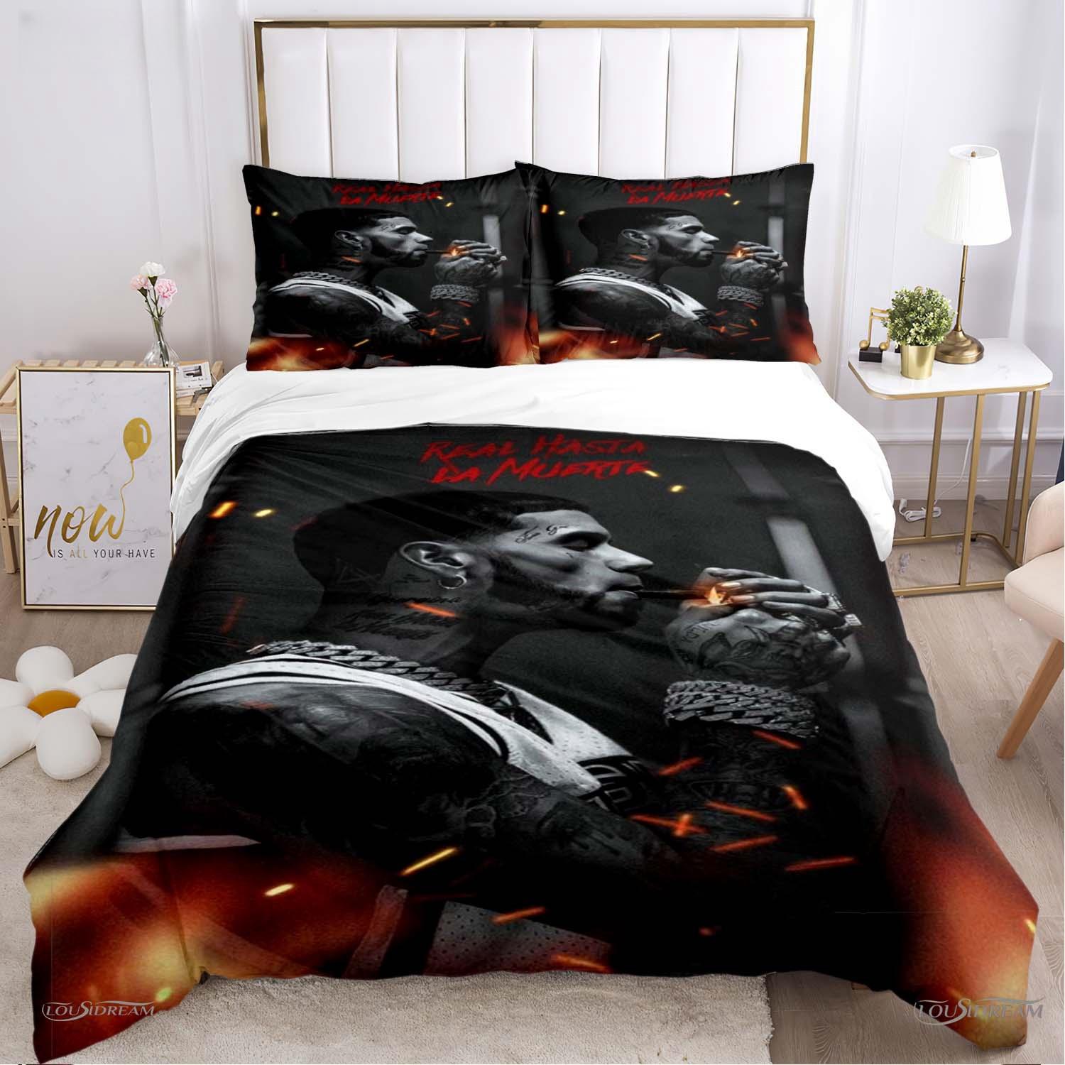 

Anuel AA Rapper Hip Hop Singer All Season Duvet Cover Bedding Set Soft Quilt Cover And Pillowcases Teen Single_Double_Queen_King EU single(135x200cm)