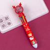Christmas Ten Colors Ball-point Pen Cartoon Elk Pendants Noel Merry Christmas Decor Gifts For Kids Happy New Year 2025