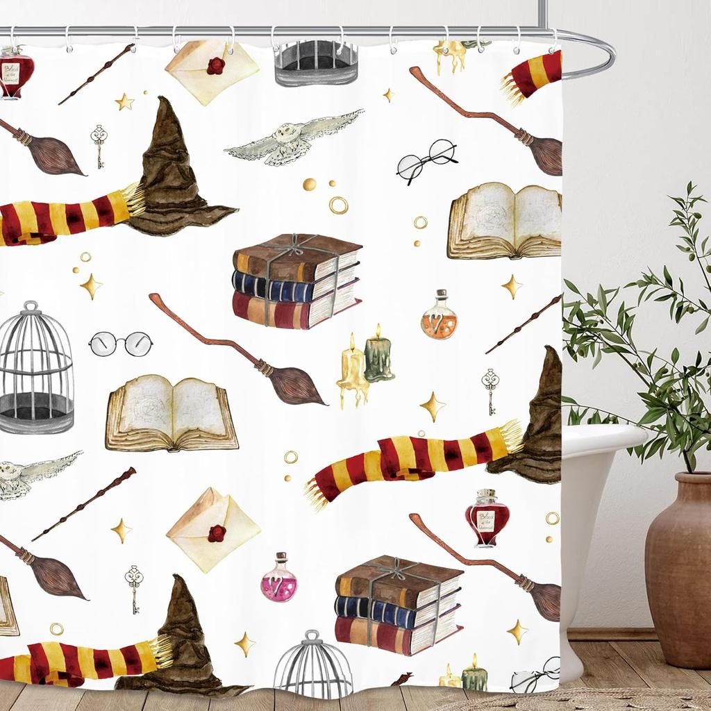 Abstract Matisse Flower Shower Curtain Retro Vintage Aesthetic Minimalist Black Modern Bathroom Set Accessories Decor with