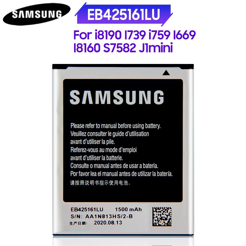 Batteria di Ricambio Originale Per Samsung J1 MINI Ace 2 SM-J105H S7562 S7572 S7580 I739 I759 I669 I8160 EB425161LU 1500mAh