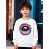 European sizes Kids' Stylish Round-Neck Pullover, Long-Sleeve Top , Featuring a Cool Astronaut Print, Suitable for Casual Wear And Outdoor Activities