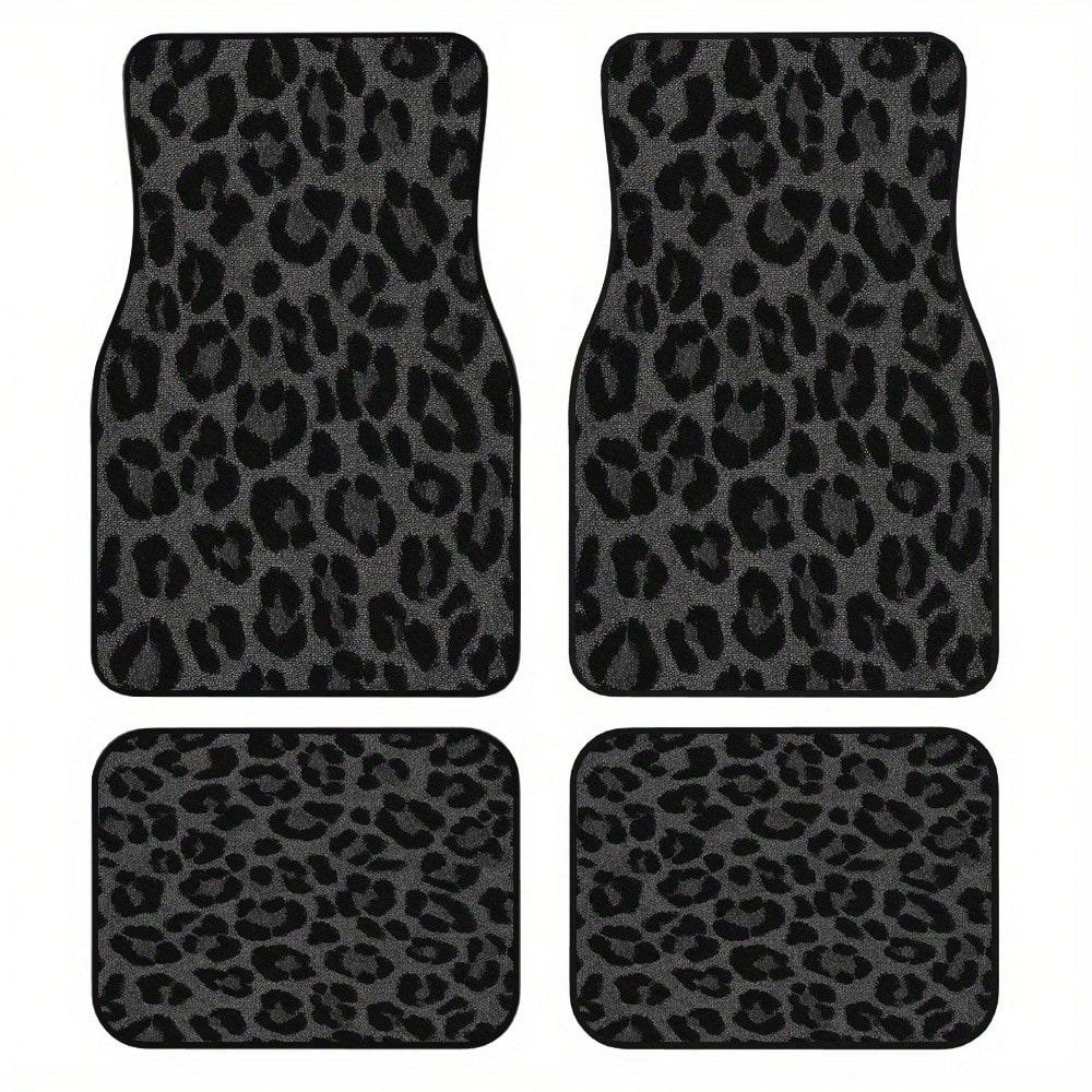 

4Pcs Leopard Print Car Mats Anti-slip Dirty Resistant Persian Carpet Car Decoration Heavy Duty Car Floor Protector Rugs