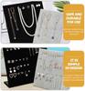 VILLFUL Earring Holder Wooden Black Simple Jewelry Display Stand for Women Desk Stud Organizer