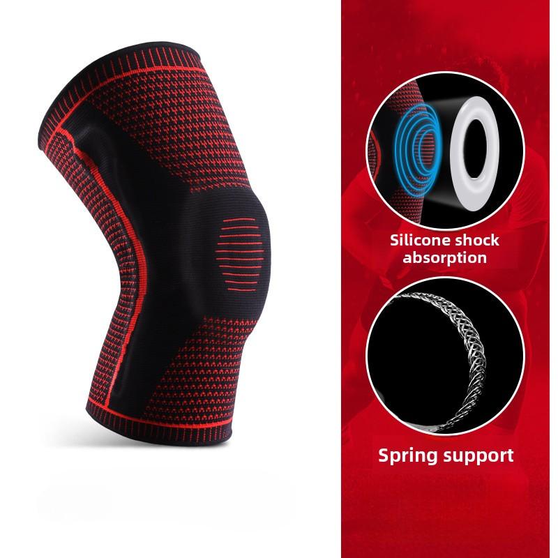 Single Knee Pads!Outdoor Sports Pressurized Silicone Breathable Knee Pads Mountaineering Running Basketball Cycling Knitting Knee Pads
