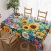 Sunflower Butterfly Rectangle Tablecloth for Table Decor Kitchen Dining Waterproof Reusable Tablecloths for Table Dining Room
