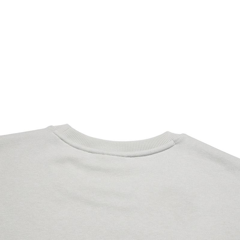 Fila Milano Series Simple Classic Retro Casual Versatile Warm Comfortable Crew Neck Sweatshirt Men Sweatshirt Light-Gray Cream F11M545205FIV