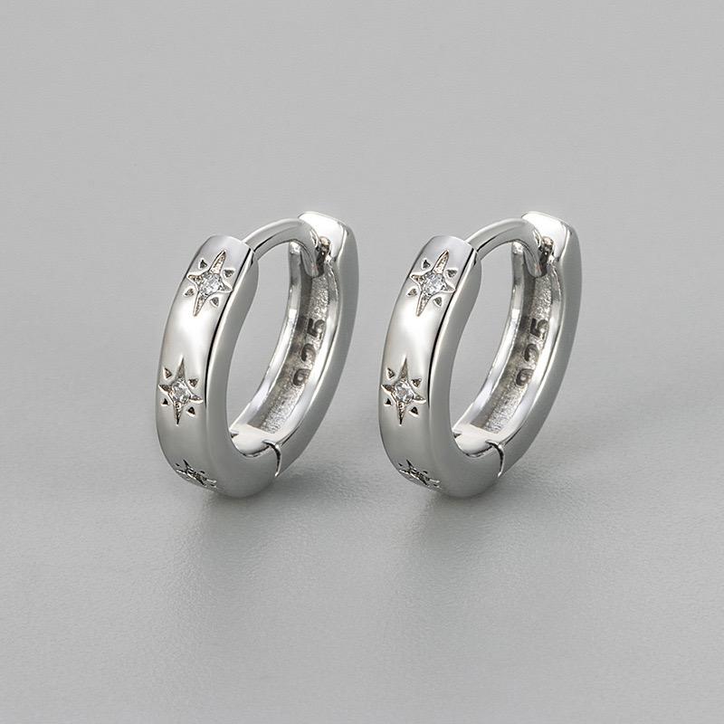 Xiaomi 925 Sterling Silver Earrings For Women Trendy Shinning Star Zircon Stone Earring Jewelry Prevent Allergy Party Accessories Gift