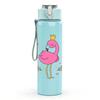 1PC Pink Crown Flamingo Cartoon 750ml Color Plastic Sports Water Bottle Leakproof Flip Straw Lid Suitable for Sports Office Home Use