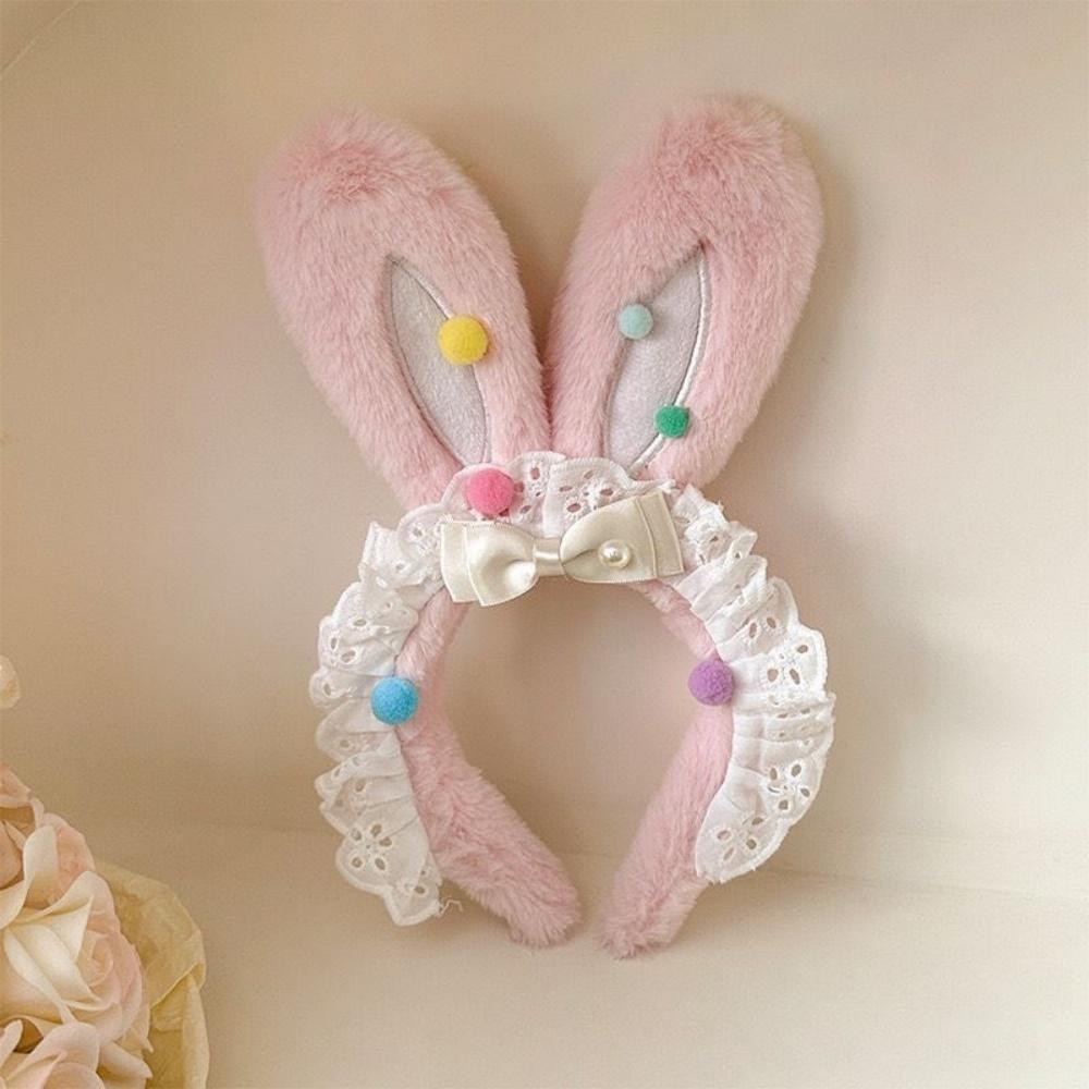 Party Props Hairband Charming Rabbit Ear Headband Easter Headband Playful Lolita Cosplay Headwear For Easter Egg Hunt Shows