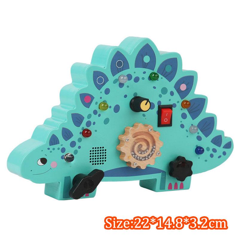 2 in 1 Montessori Busy Board Light Switch Games Toddlers Sensory Manipulation Board Parish Learning Activity Wooden Children Toy