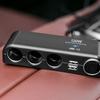 120 W 4-Wege-Steckdose, Auto-Feuerzeug-Splitter, Dual-USB-Ladegerät, Netzteil