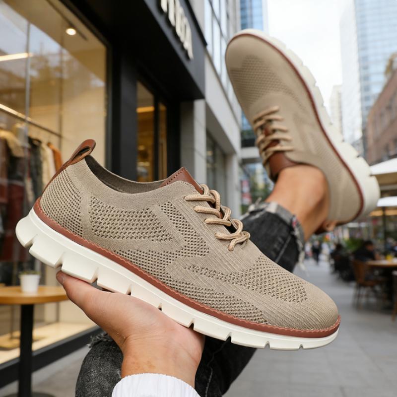 Popular Men's Mesh Sneakers Comfortable Airy Soft Sole Fashiable Lightweight Casual Shoes  Anti Slip Breathable Walking Shoes