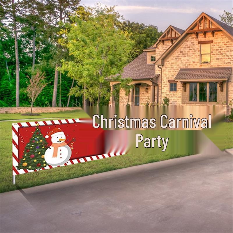 Merry Christmas Banner: Holiday Store Decoration
