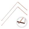 2 Pcs 99.9% Copper Detector Rod Metal Detector Rod For Water/Treasure/Finding Tools Double Cylinder Detection Rod