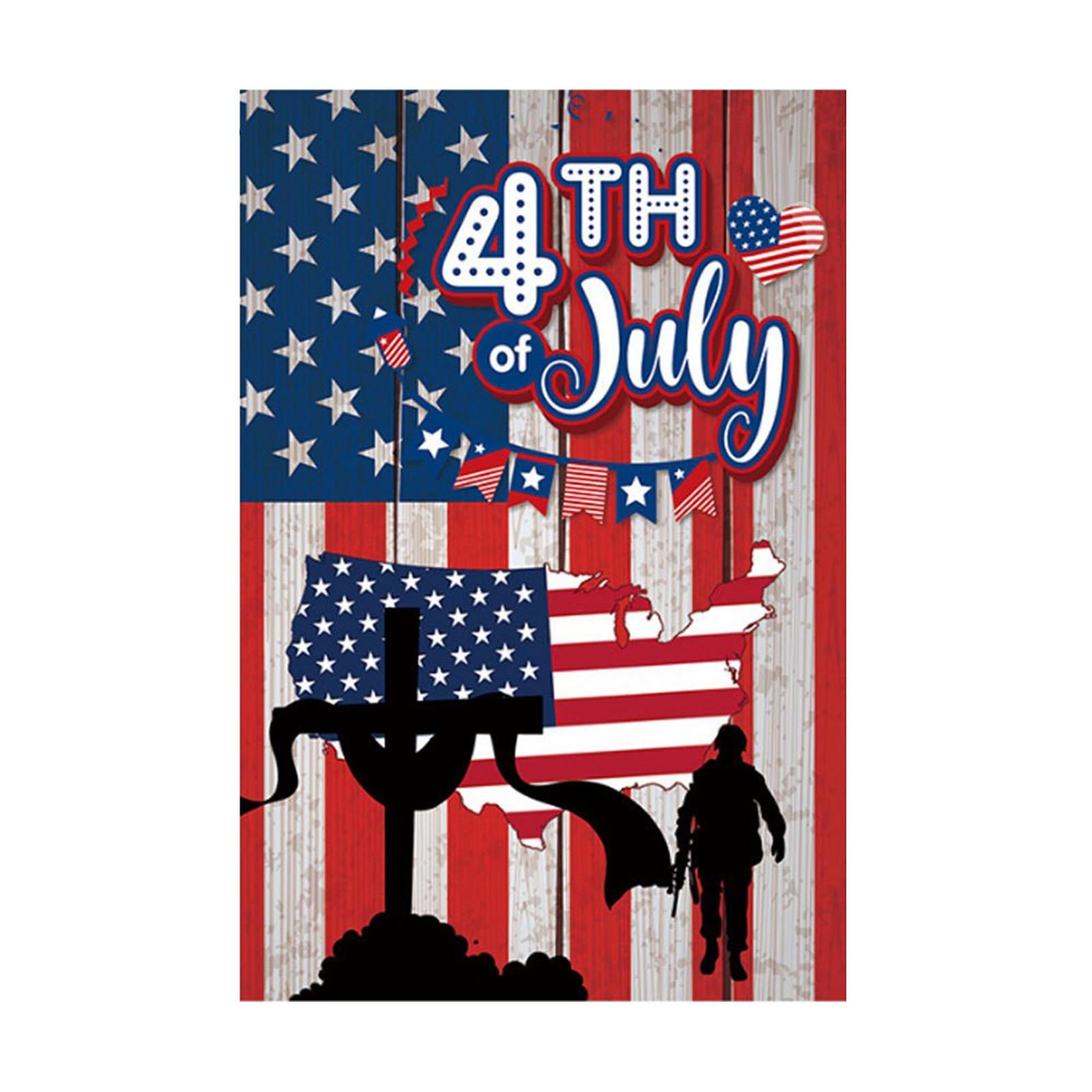 

День независимости Садовый флаг Флаг Американский праздник Вечеринка Украшение Реквизит Садовый флаг. One Size