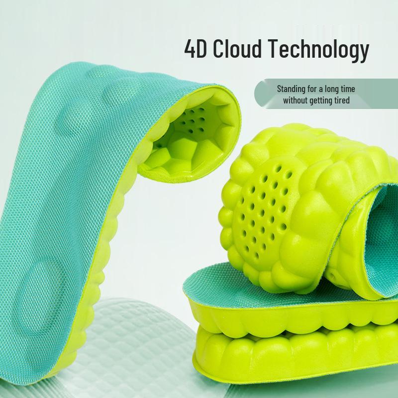 

Mugwort Deodorizing Breathable Sport Insole: Sweat-Absorbing, Massage Soft Bottom, for Long-Standing Comfort, Unisex. 35-36 зелёный