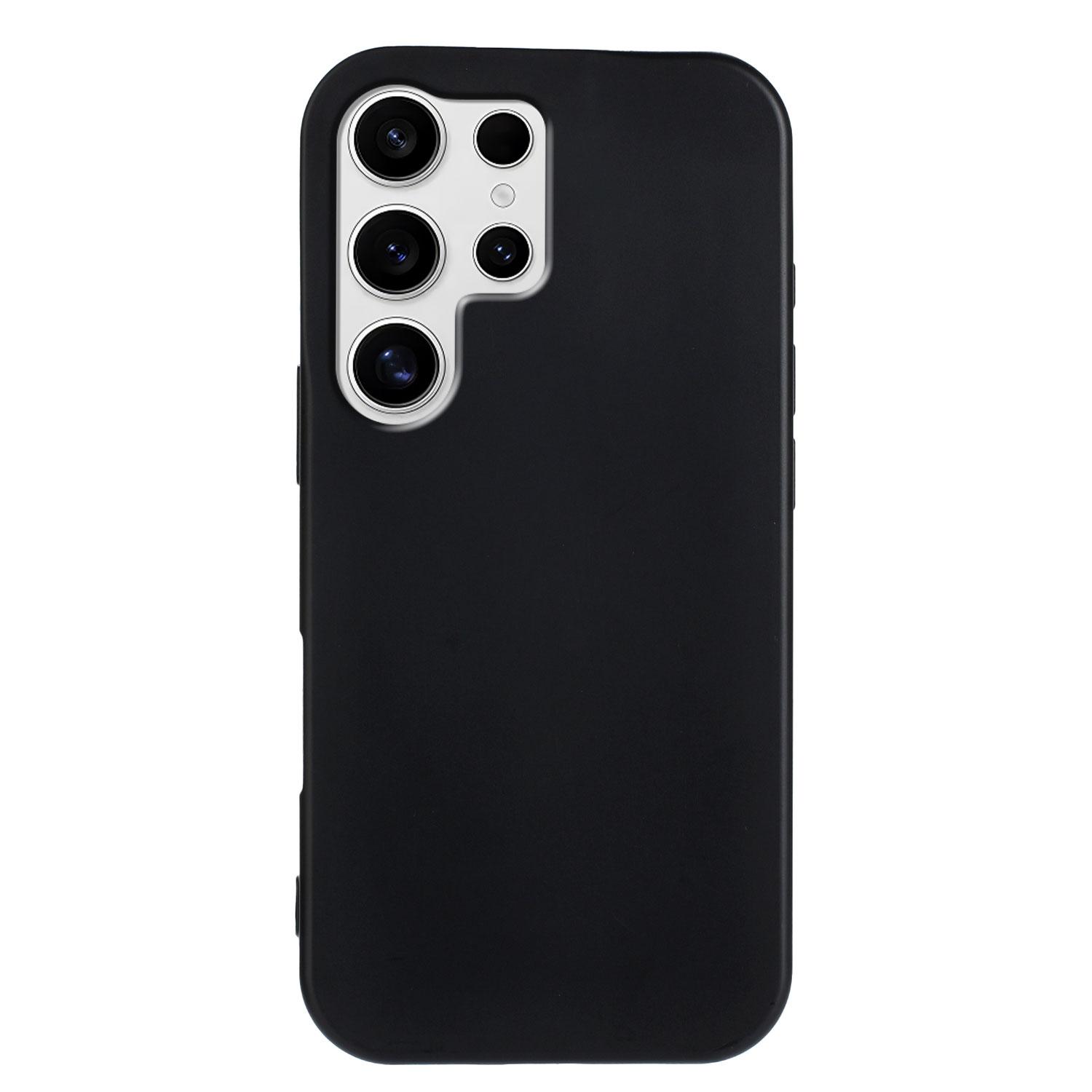 

For Samsung Galaxy S25 Ultra TPU Case Soft Matte Anti-fingerprint Phone Back Cover Black