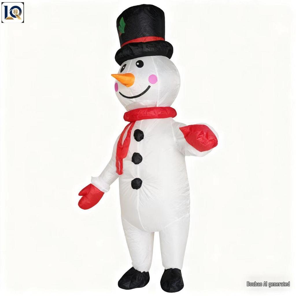 Christmas Snowman Inflatable Costume for Stage, Parties, and Festivals