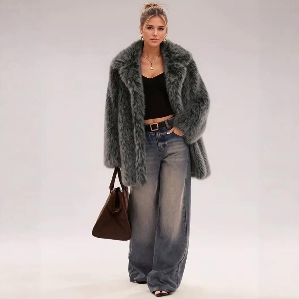 Women's toka fox fur coat women's autumn and winter new fur fur coat imitation