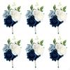 6 Stück Hochzeitsanstecker Braut Bräutigam Anstecker Herren Damen Künstliche Blumen für Formelle Anlässe