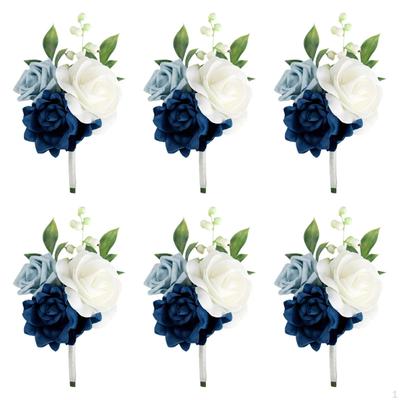 6 Stück Hochzeitsanstecker Braut Bräutigam Anstecker Herren Damen Künstliche Blumen für Formelle Anlässe