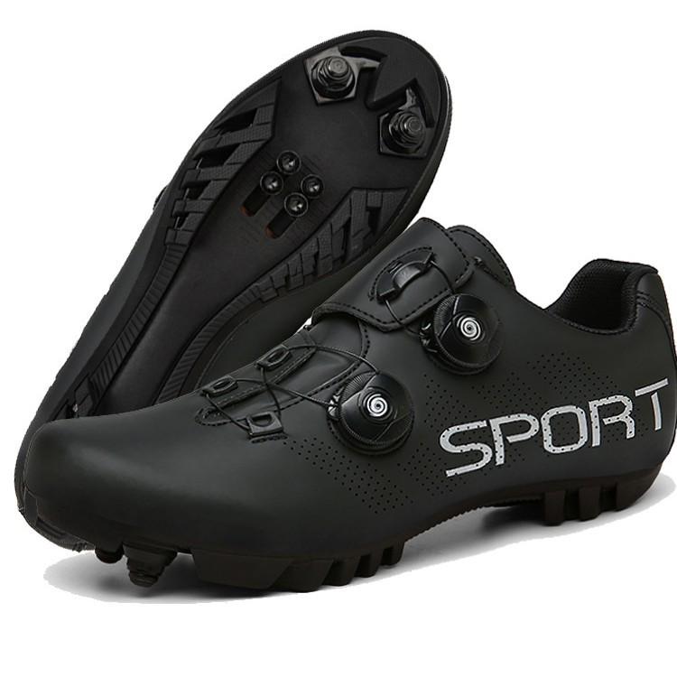 Unisex Road & Mountain Cycling Shoes with Dual Buckle and Lock System