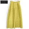 LE CIEL BLEU [Good Condition/24Stainless Steel] 24S67102 Wave Pleated Skirt Skirt 34 yellowUsed