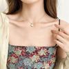 Collana Quadrifoglio Temperamento Femminile Semplice Moda Catena Clavicola Temperamento Rete Rossa Senso di Superiorità Collana da Donna