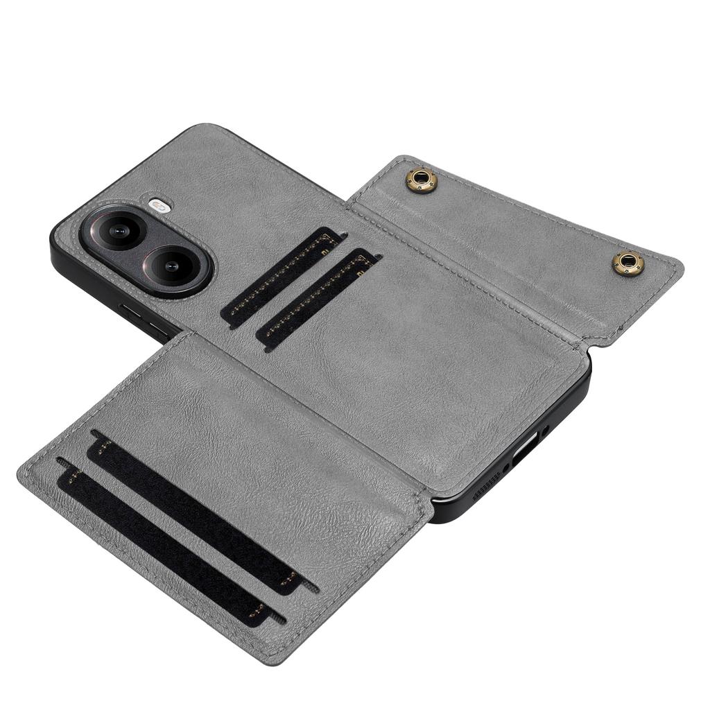 For Xiaomi Redmi Turbo 4 5G/Poco X7 Pro 5G Case with Card Slots Kickstand Leather + TPU Phone Cover