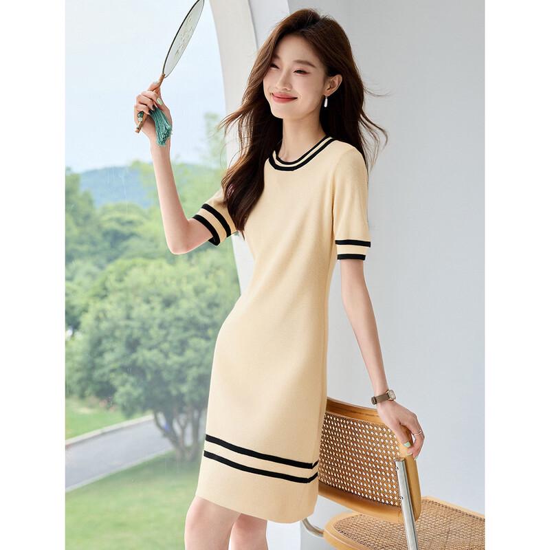 ORIGIN Women s Printed U-Neck A-Line Midi Dress M
