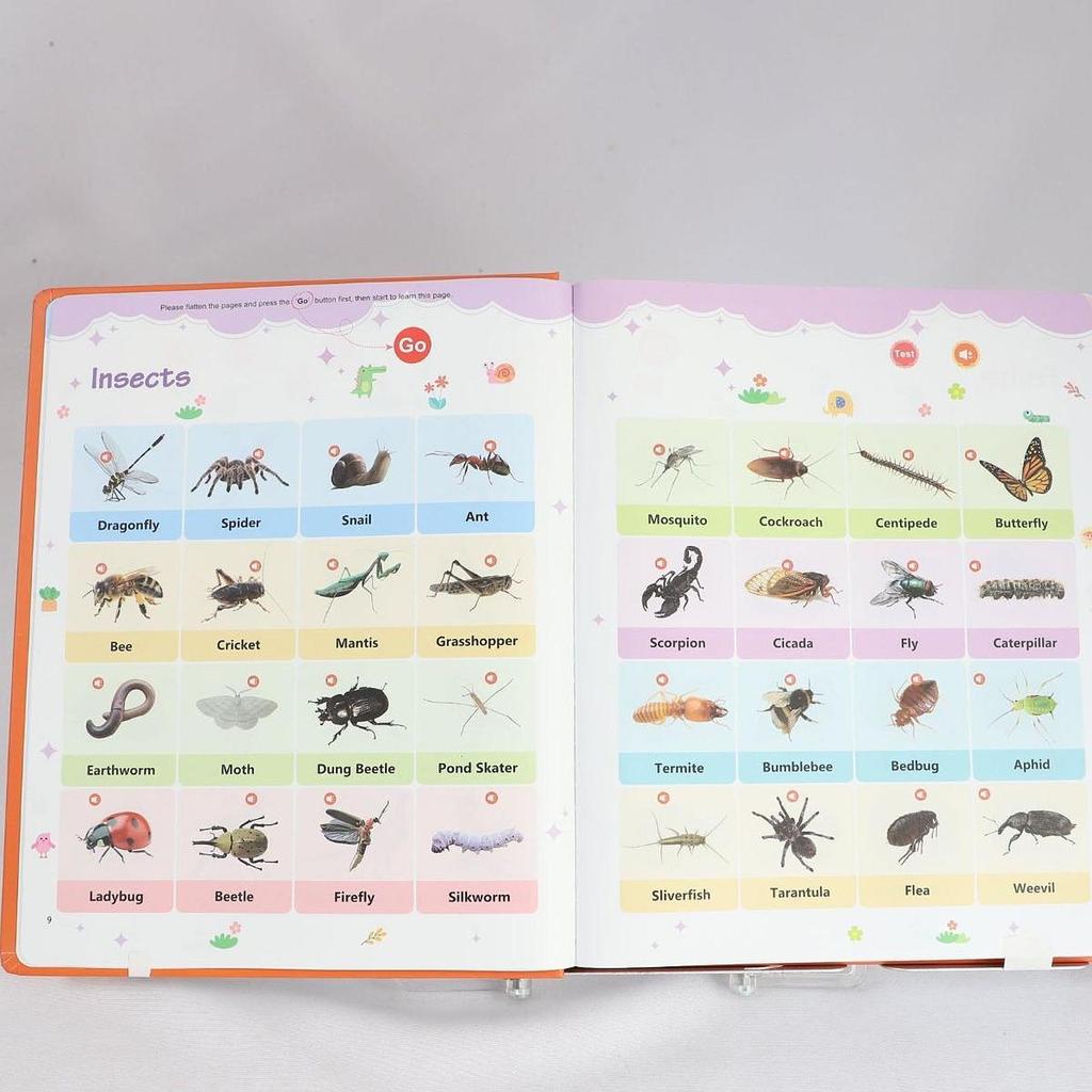 First English Words Sound Book Learning Early Educational Toy Point Reading