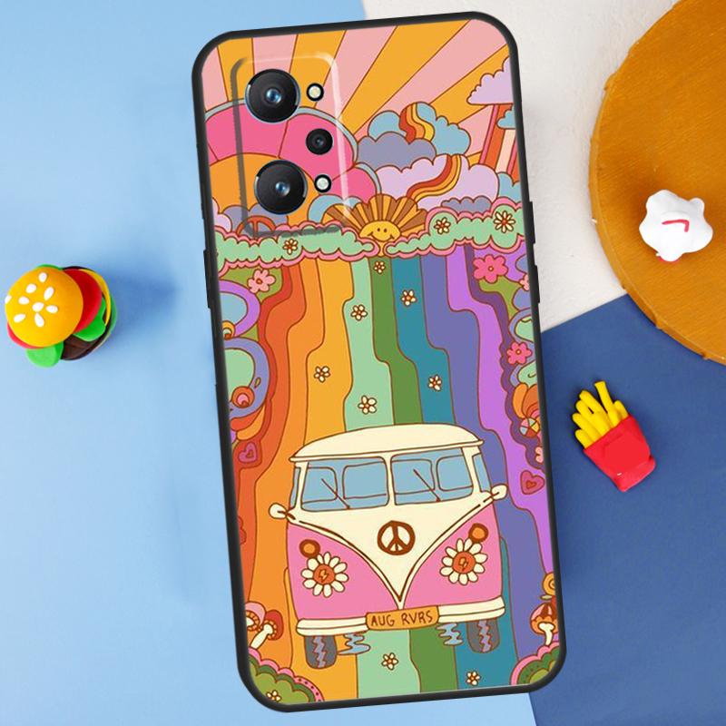 Indie Hippie Art For Realme 11 10 12 13 14 Pro Plus GT 5 6 6T GT7 Pro C61 C53 C51 C21Y C25S C55 C67 C75 Case
