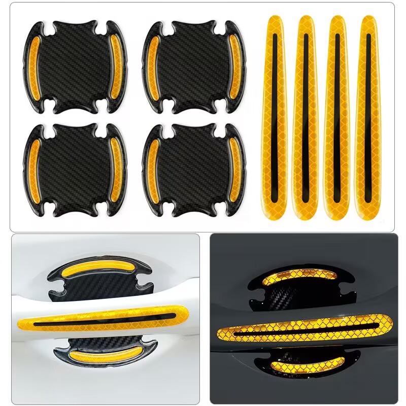Car Door Handle & Bumper Protector Film - Anti-Scratch Decorative Sticker for Front, Rear, and Wheel Arch