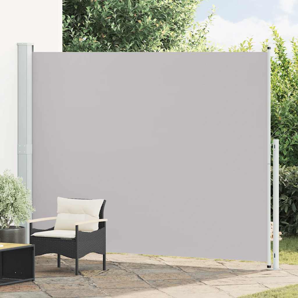 Side Awning Retractable 220 x 300 cm Grey