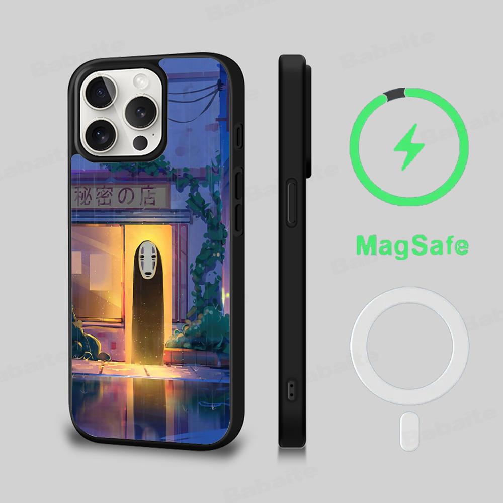 Animated Movie S-Spirited A-Away Phone Case Magnetic For IPhone 16 14 13 12 11 15 Pro Max Plus For Magsafe Wireless Charge Cover