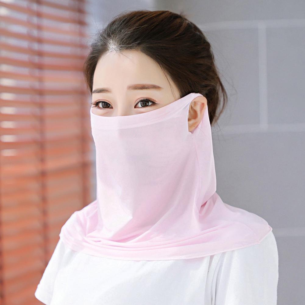 Unisex Face Mask Breathable Ice Silk Full Face Sun Protection Mask Anti Ultraviolet Thin Portable for Summer Outdoor Activities